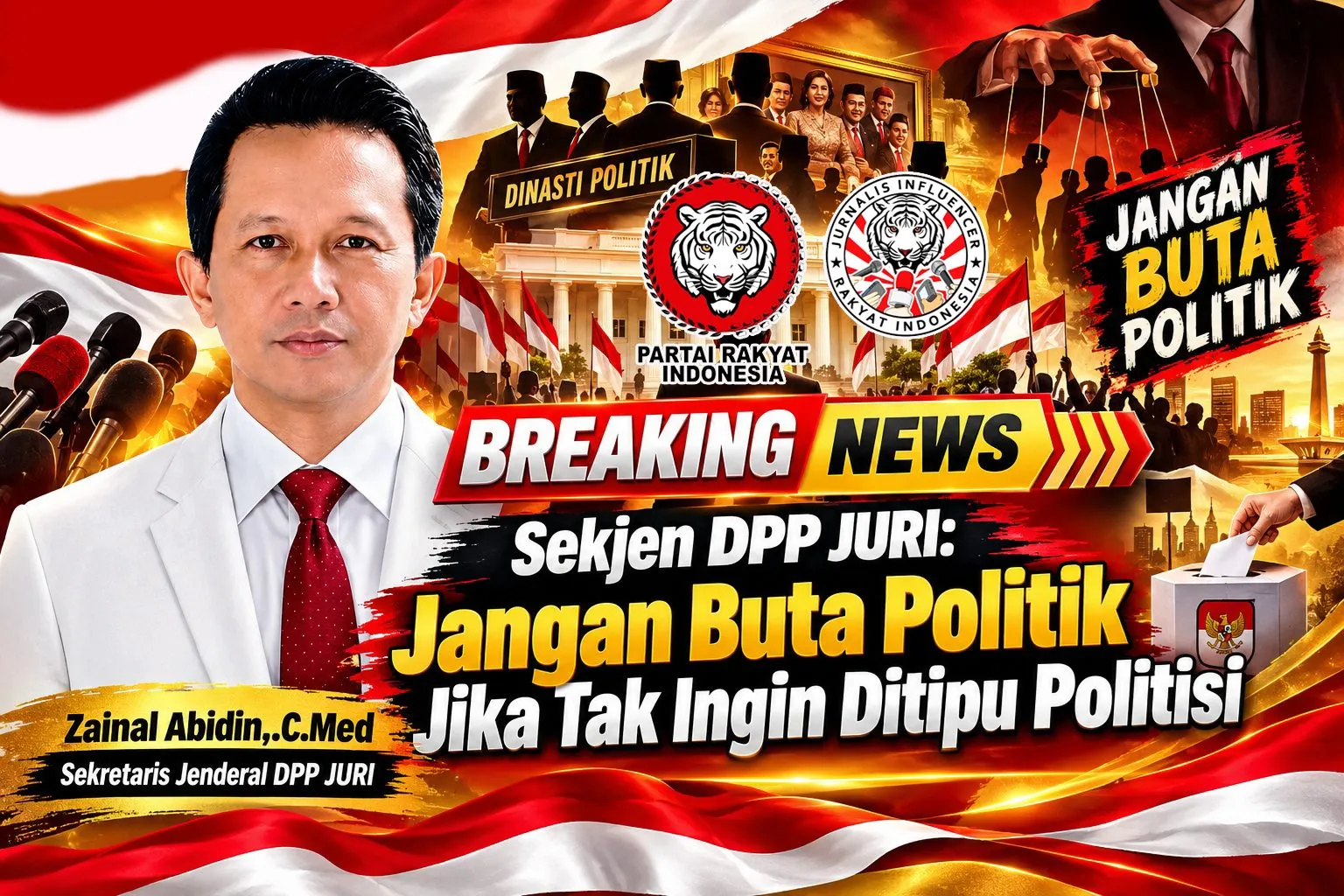 Sekjen DPP JURI: Jangan Buta Politik, Masyarakat Harus Aktif Mengawal Kebijakan Publik